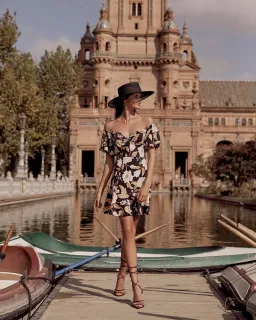 Sheike Trudy Floral Dress Print Size AU 10   for rent on The Volte - image 1