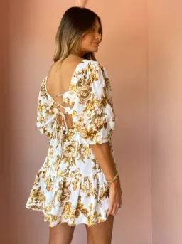 Shona Joy Bella Open Back Mini Dress Print Size 8 for rent on The Volte - image 3