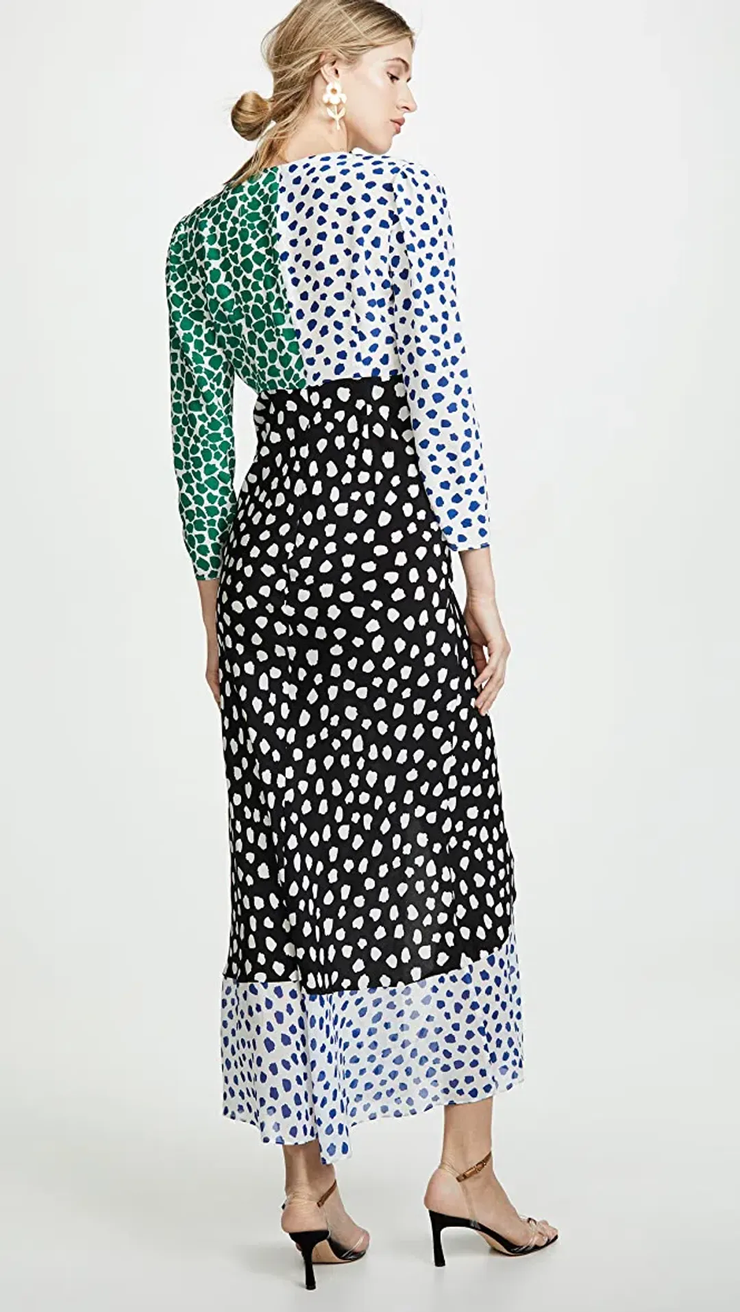 Rixo Chelsea Psychedelic Tulip Spot Dress Print Size 8 for rent on The Volte - main image