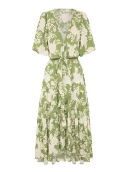 Kivari Yara Floral Maxi Dress Apple Size S for rent on The Volte - image 2