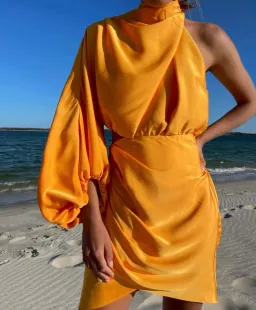 Sheike Juliet Dress Striking Orange Size 8  for rent on The Volte - image 3