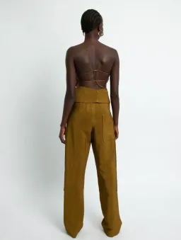 Christopher Esber Apron Wire Back Top Tobacco Brown Size 10 for rent on The Volte - image 4