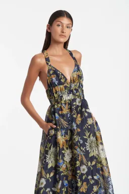 Sir the Label Lilian V Neck Gown Print Size AU 10 for rent on The Volte - image 3