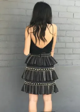 Thurley Crescent Skirt Black Size 10 for rent on The Volte - image 3