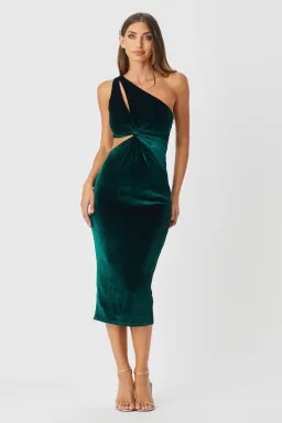 Bianca and Bridgett Riya Emerald Midi Dress Green Size 10 for rent on The Volte - image 1