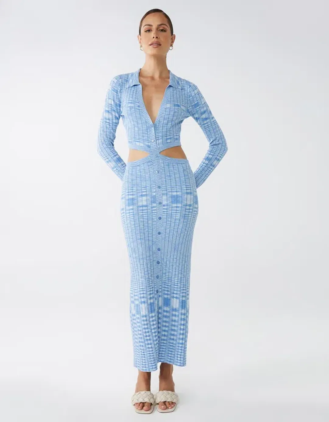 Blue Lover Cartia Knit Dress Blue Size 8 for rent on The Volte - main image