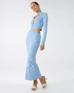 Blue Lover Cartia Knit Dress Blue Size 8 for rent on The Volte - image 2