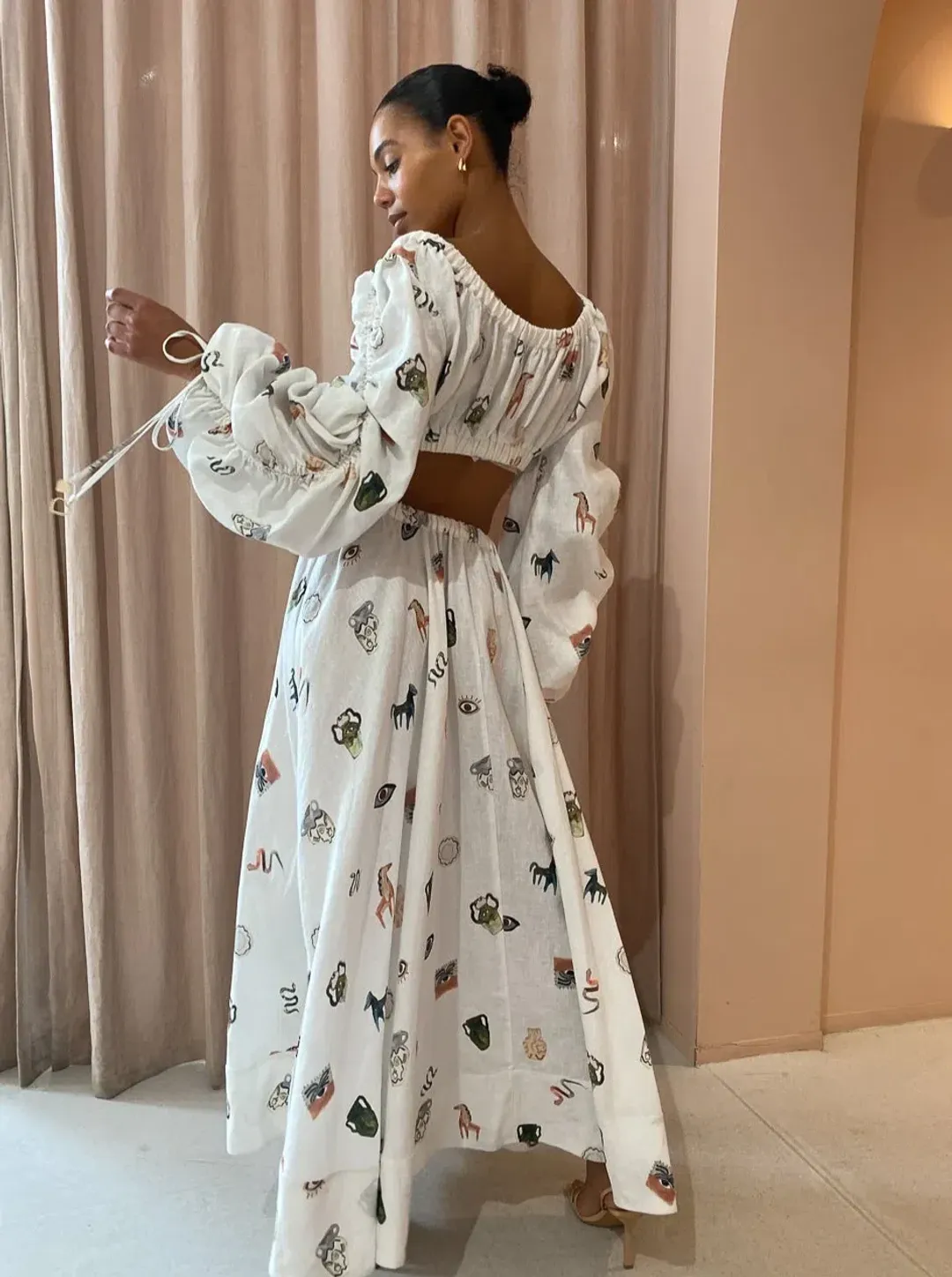 Alemais Hera Crop Top and Midi Skirt Set Print Size 8 for rent on The Volte - main image