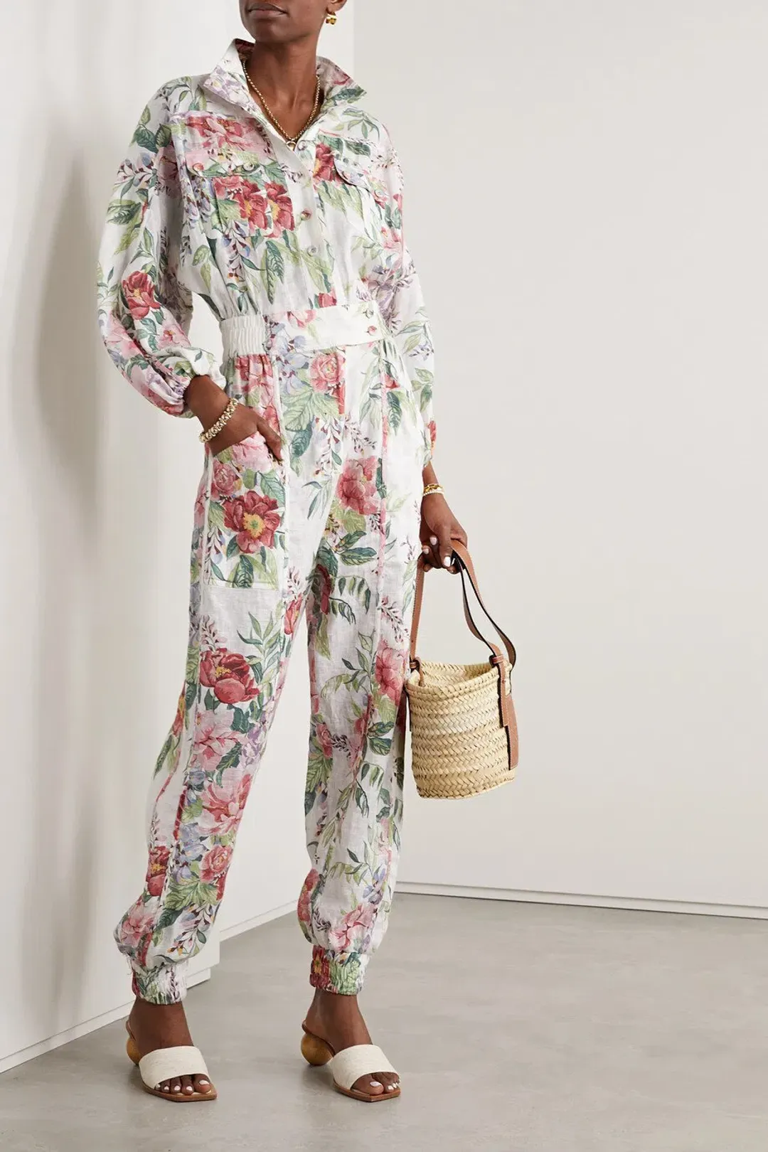 Zimmermann Bellitude Floral-print Jumpsuit Floral Size 0/AU 8 for rent on The Volte - main image