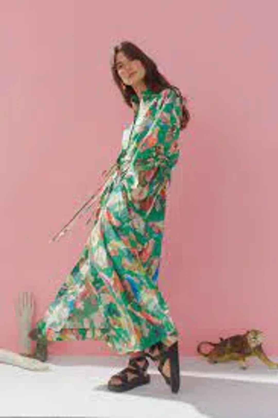 Alemais Arlo Shirt Dress Green Size 14 for rent on The Volte - main image