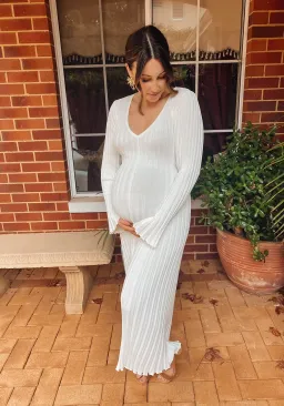 DISSH Reign Sleeve Knit Midi Dress White Size S for rent on The Volte - image 6