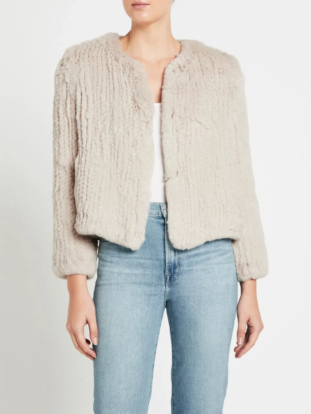 H Brand Elle Jacket Chalk Grey One Size for rent on The Volte - main image