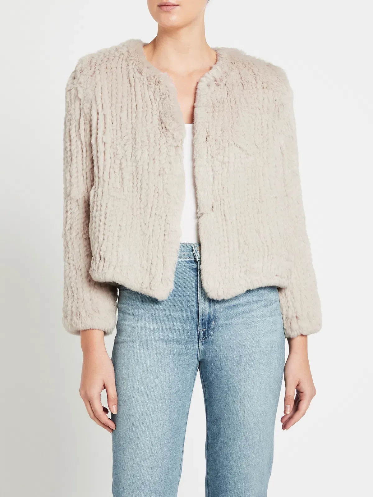 H Brand Elle Jacket Chalk Grey One Size for rent on The Volte - main image