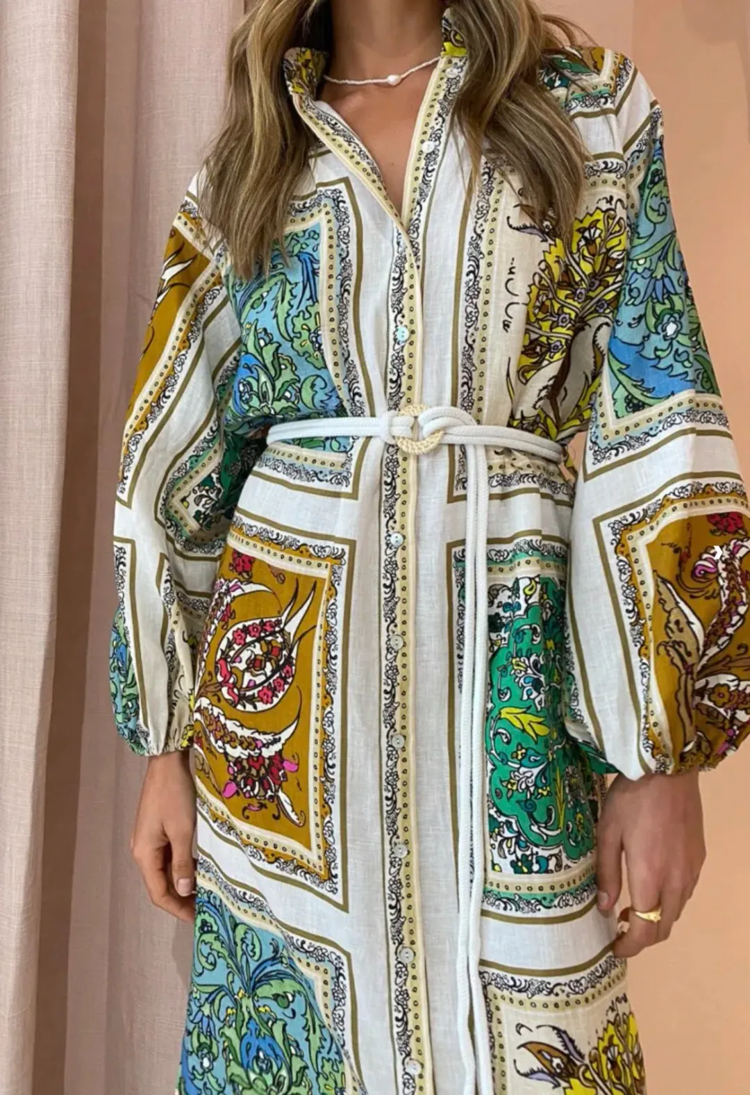 Alemais Delphine Shirtdress Print Size 12 for rent on The Volte - main image