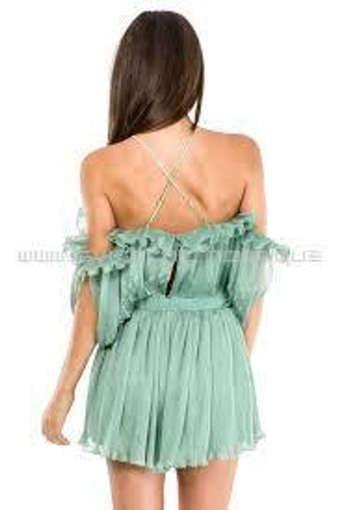 The first sight green moss playsuit  for rent on The Volte - main image