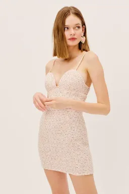 For Love & Lemons Dionne Mini Dress Pink Size 6 for rent on The Volte - image 1