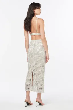 Manning Cartell Soiree Bra and Pencil Skirt Set Silver Size 8 for rent on The Volte - image 2