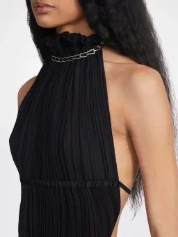 Dion Lee Chain Pleat Halter Dress Black Size 6 for rent on The Volte - image 3