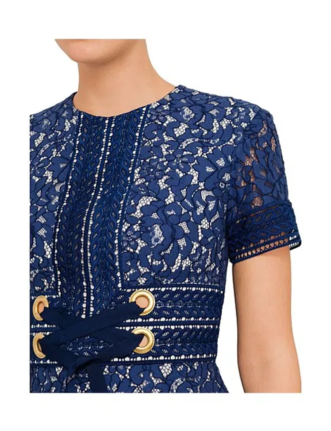 Lover Flora Flip Mini Dress Navy Print Size 8 for rent on The Volte - main image