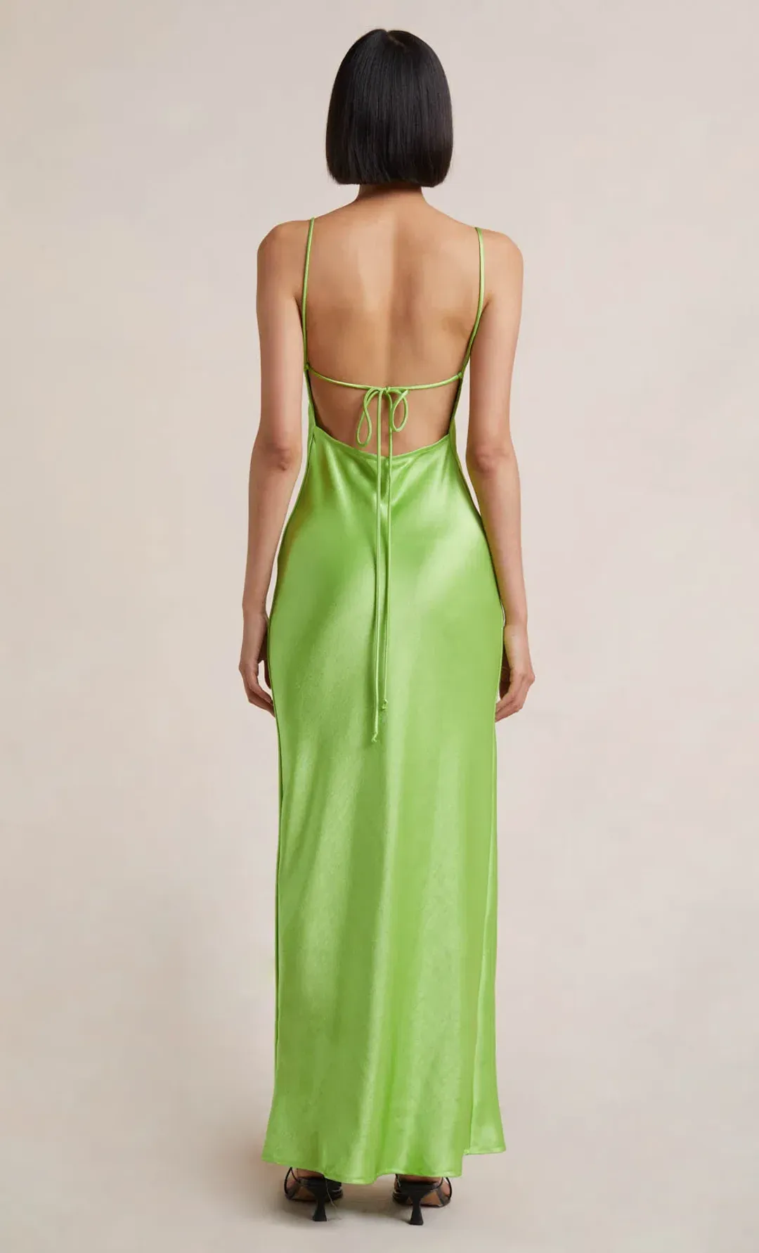 Bec & Bridge The Dreamer Tie Back Maxi Dress Lime Green Size 10 for rent on The Volte - main image