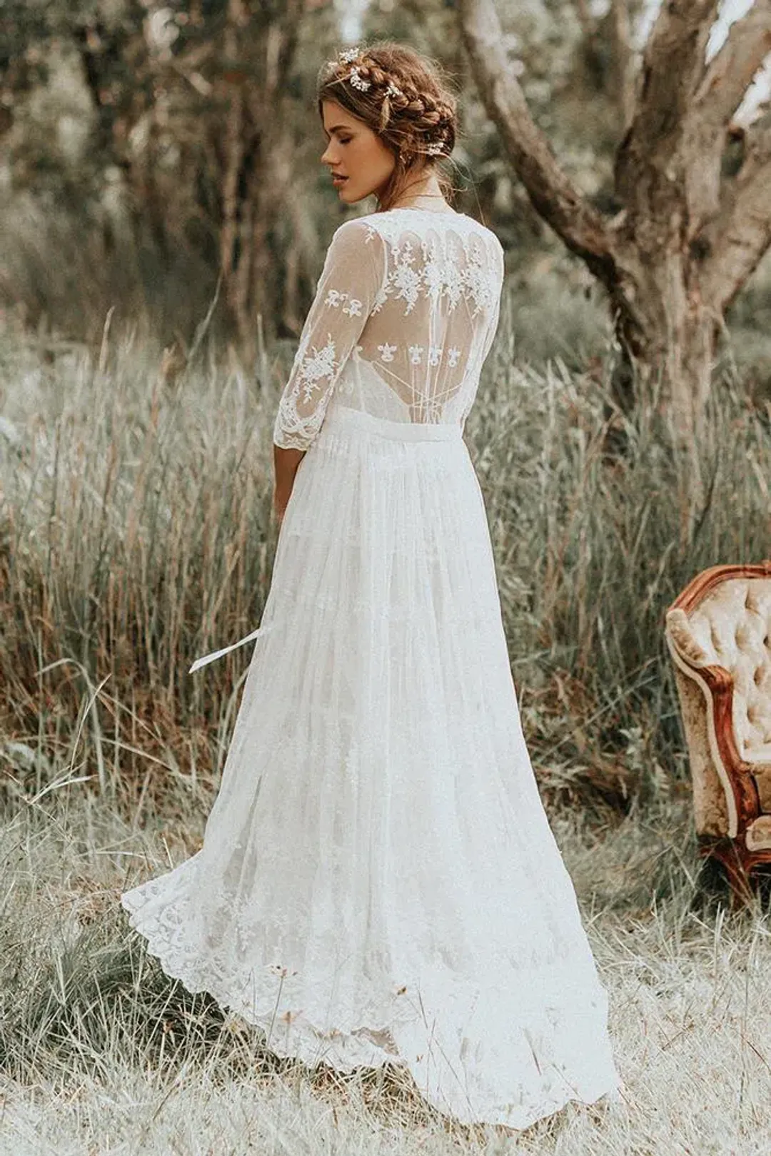 Spell Canyon Moon Mesh Duster White Size S for rent on The Volte - main image