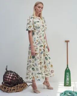 Alemais Wanda Midi Dress Print Size 12  for rent on The Volte - image 3