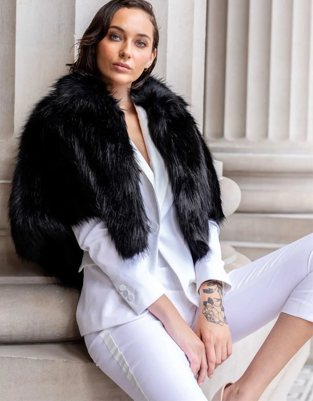 Unreal Fur Nord Cape Black One Size for rent on The Volte - main image