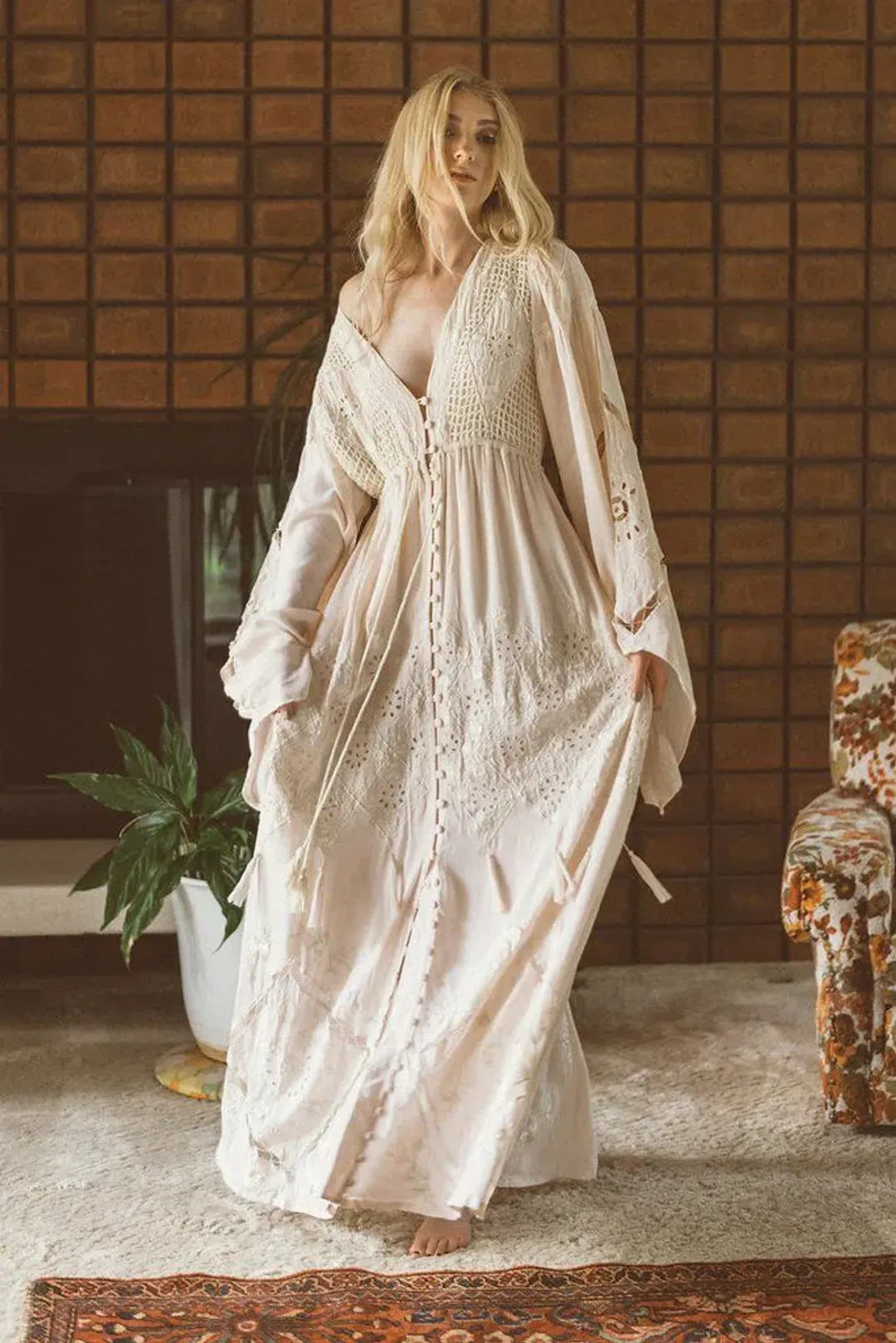 Fillyboo Strawberry Fields Dress Cream Size S for rent on The Volte - main image