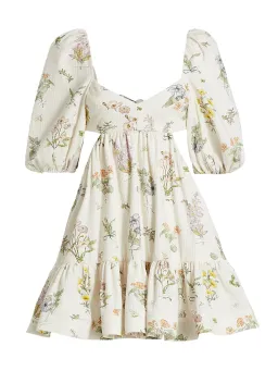 Zimmermann Jeannie Puff Sleeve Mini Dress Floral Size 1 / Au 10 for rent on The Volte - image 5