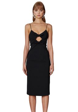 By Johnny Double Bow Shift Midi Dress for rent on The Volte - image 1