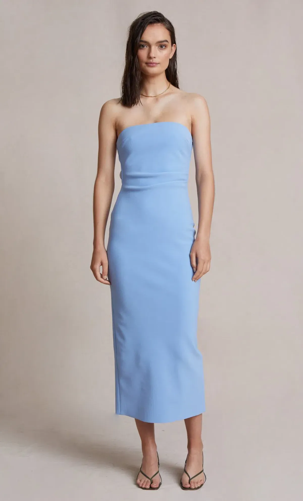 Bec and Bridge Noa Midi Dress Blue Size 6 for rent on The Volte - main image