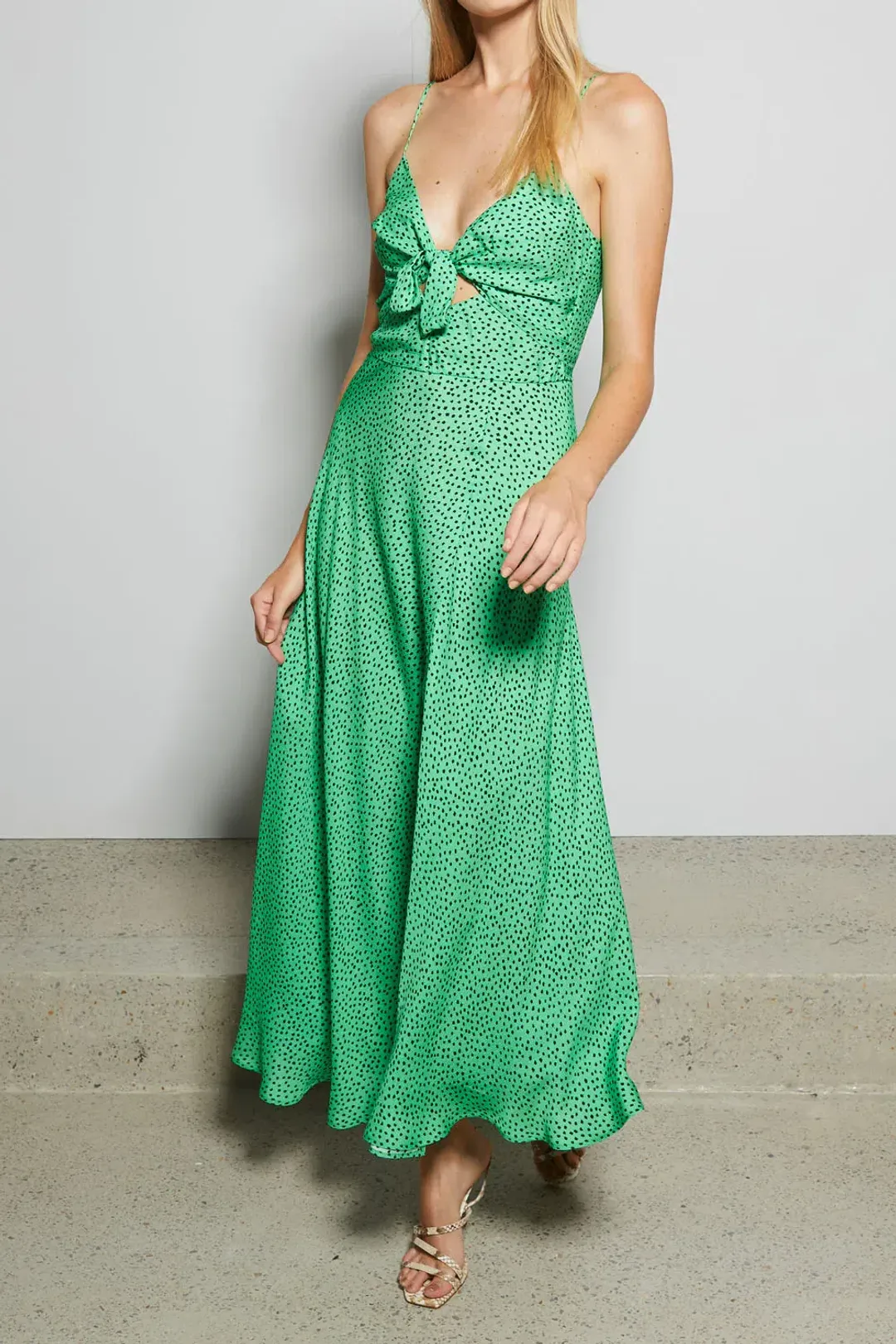 Bec & Bridge Neve Dress Green Print Size 12 for rent on The Volte - main image