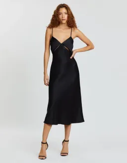 Bec & Bridge Mila Midi Dress Black Size 10 for rent on The Volte - image 1