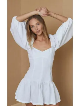Bec & Bridge Henriette Mini Dress Ivory White Size AU 6  for rent on The Volte - image 2