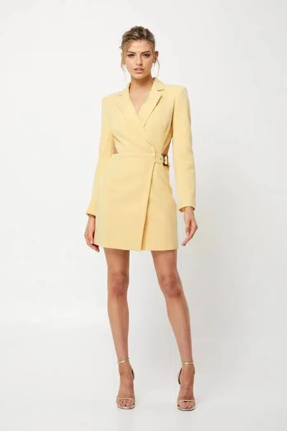 Mossman Alluring Eyes Mini Dress Yellow Size 8 for rent on The Volte - main image