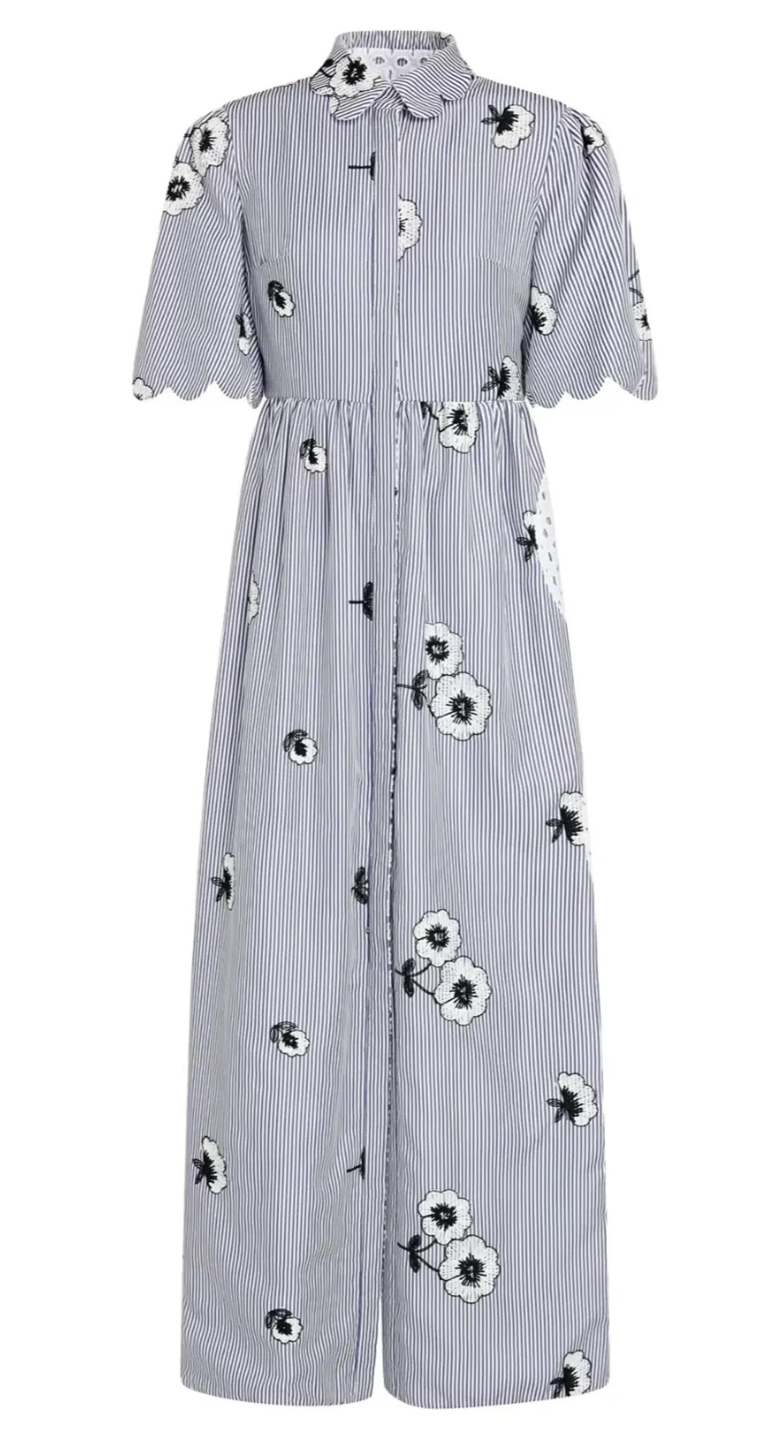 Huishan Zhang Reversible Broderie Anglaise Dress Print White Size AU 6 for rent on The Volte - main image