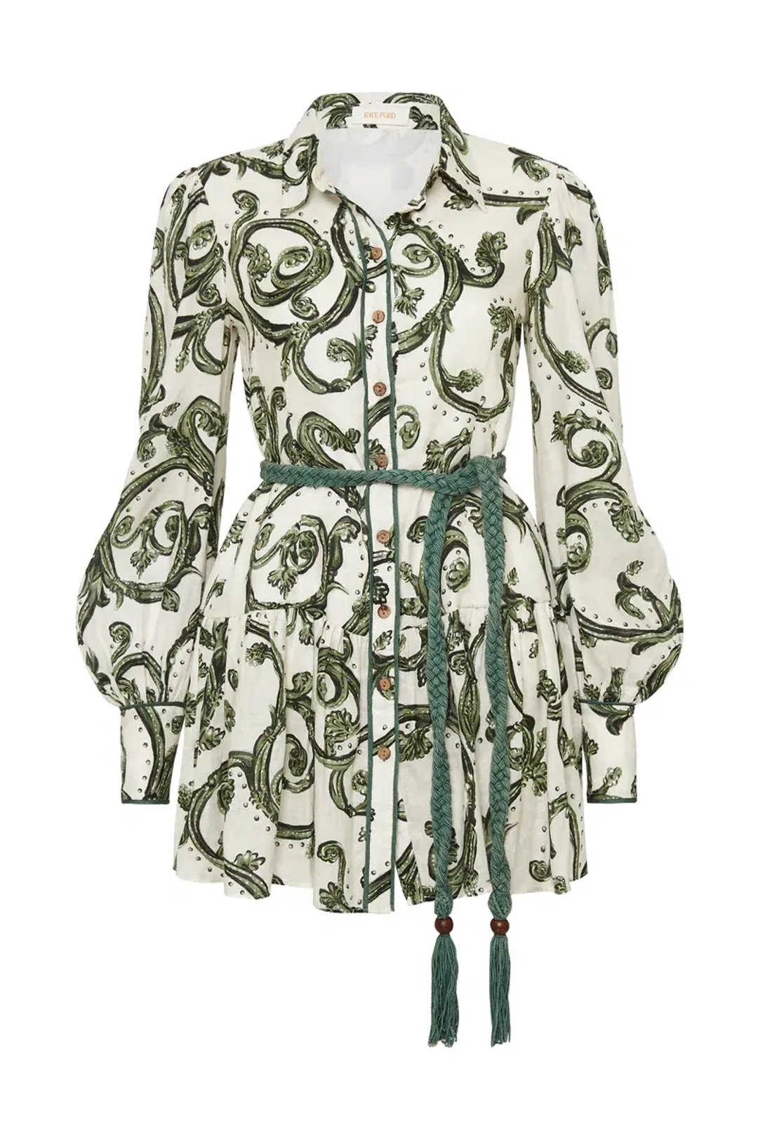 Kate Ford Zelie Short Shirt Dress Print Size 8  for rent on The Volte - main image