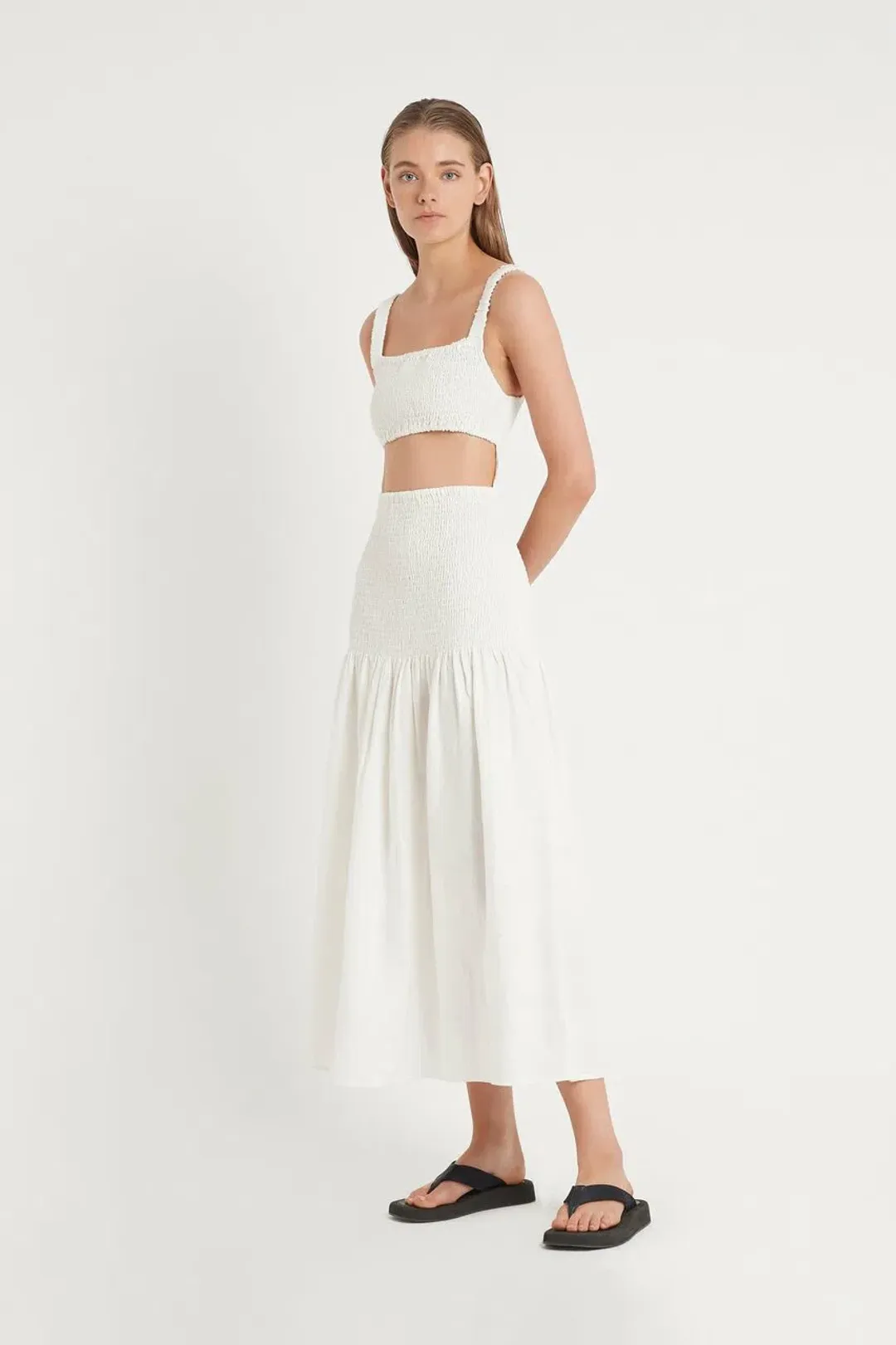 Sir the Label Madelyn Reversible Dress White Size 3 / AU 12 for rent on The Volte - main image