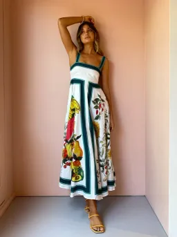 Alemais Frutta Midi Sundress in Multi Size 6 for rent on The Volte - image 3