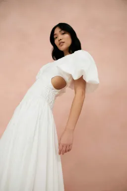 AJE Siren Midi Dress White Size 8  for rent on The Volte - image 2