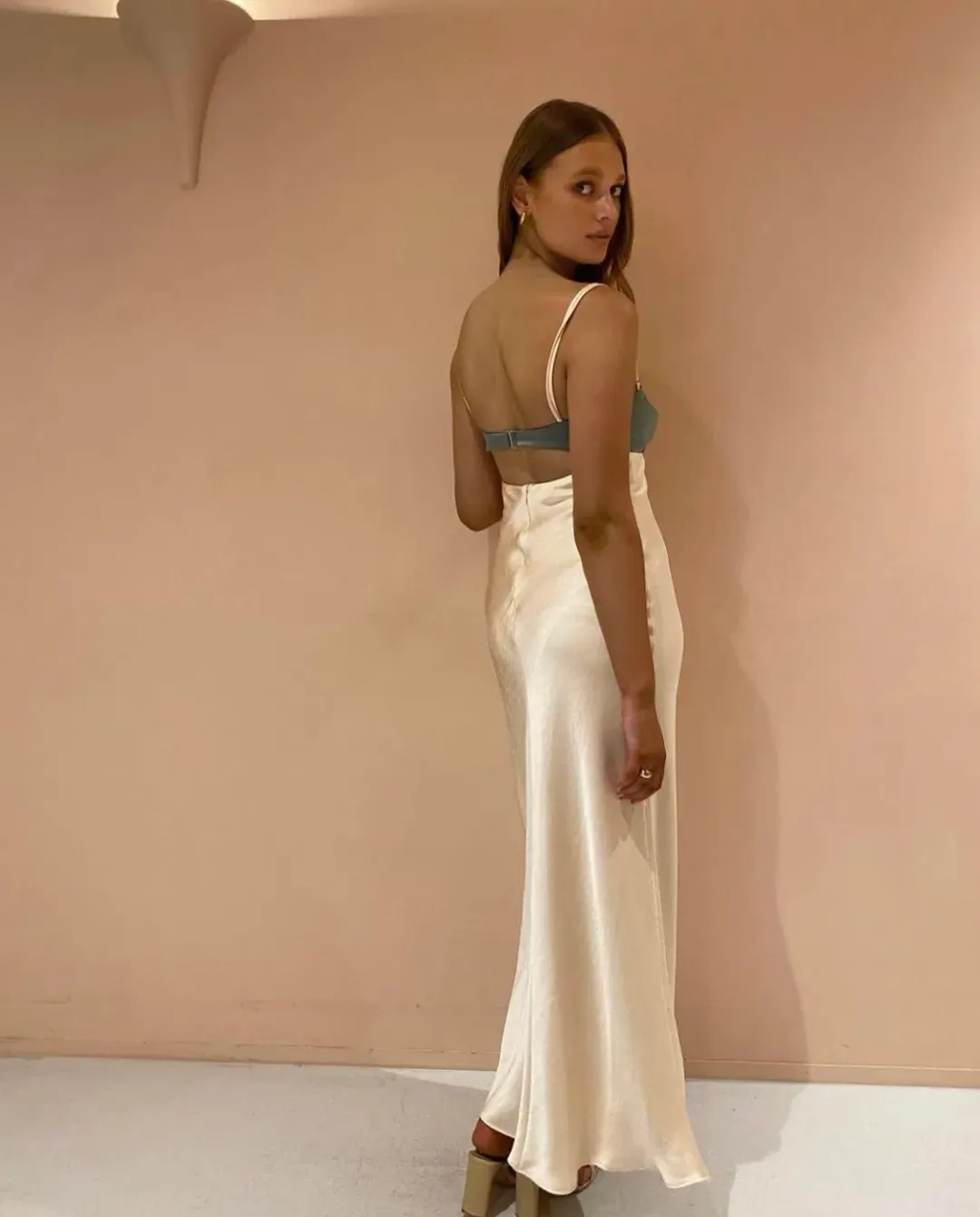 Bec & Bridge Carrie Cut Out Maxi Dress in Multi Green Size 8  for rent on The Volte - main image
