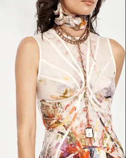 Zimmermann Prima Panelled Midi Dress Print Size 0P/Au 6  for rent on The Volte - image 7
