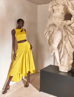 Aje The Jolie Asymmetric Cut Out Set Size 8 Sun Shower Yellow Size 8 for rent on The Volte - image 6