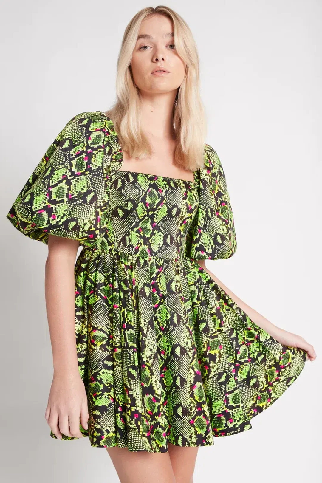 Aje Serpentine Corset Mini Dress Print Size 12 for rent on The Volte - main image