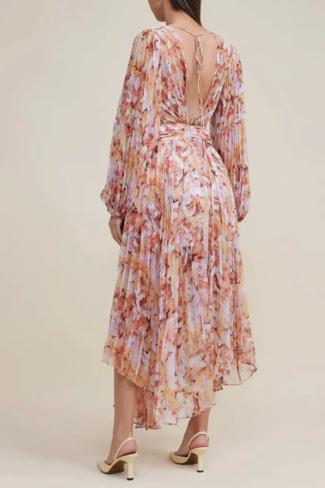 Acler Astone Dress in Lilac Brush Print Size 10 for rent on The Volte - main image