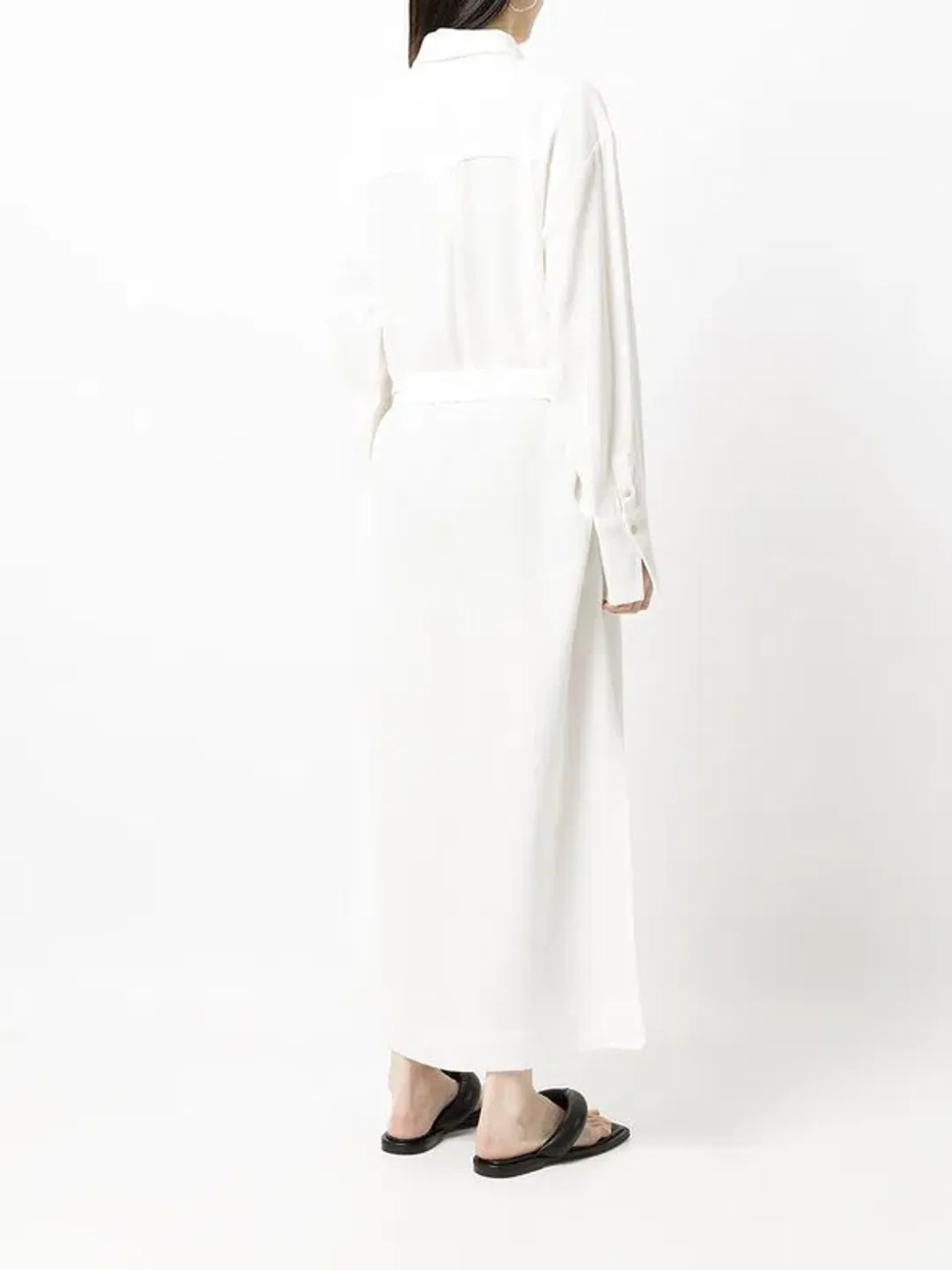 Sir The Label Clemence Shirt Dress in Ivory White Size 1 for rent on The Volte - main image