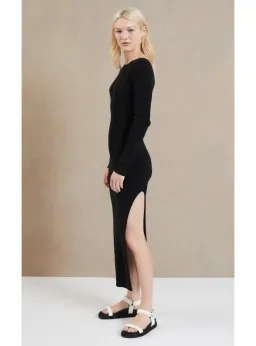 Bec & Bridge Riviera Long Sleeve Midi Dress Black Size AU 6 for rent on The Volte - image 2
