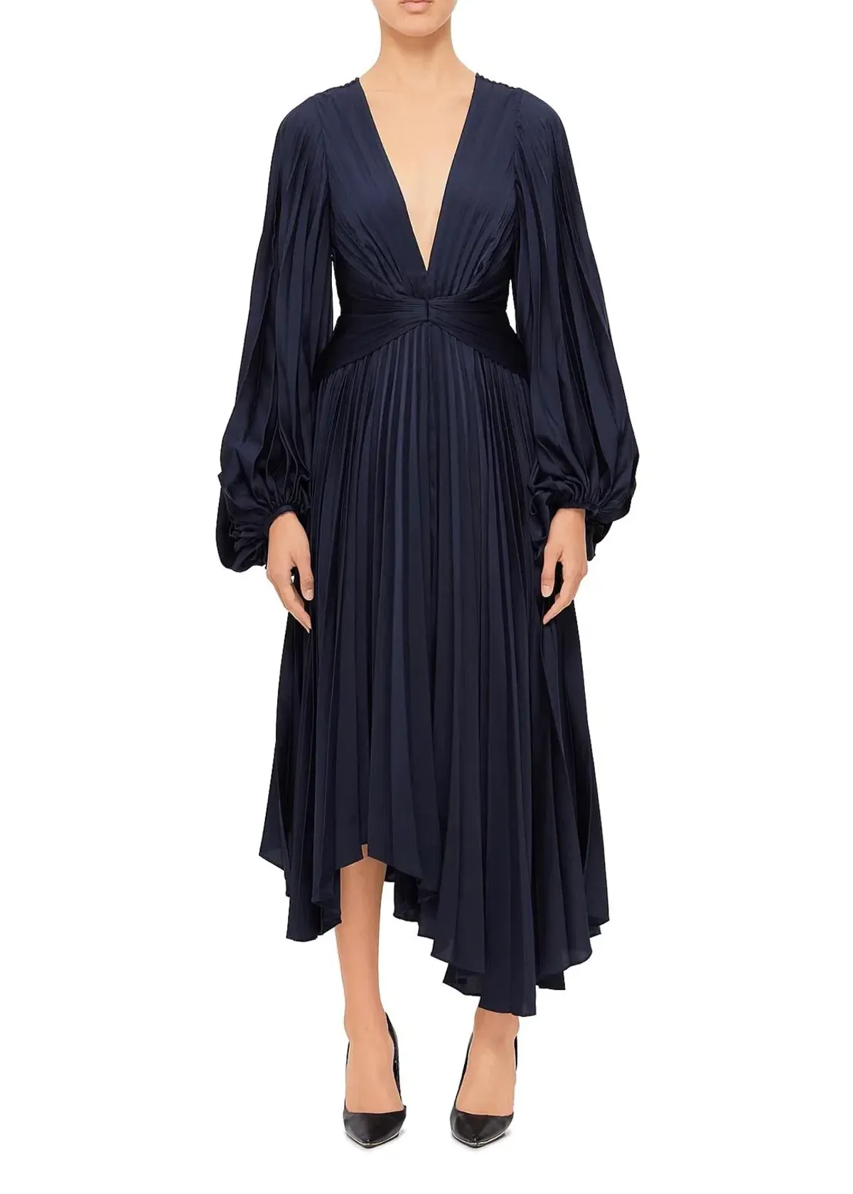 Acler Plams Dress Navy Size 8  for rent on The Volte - main image