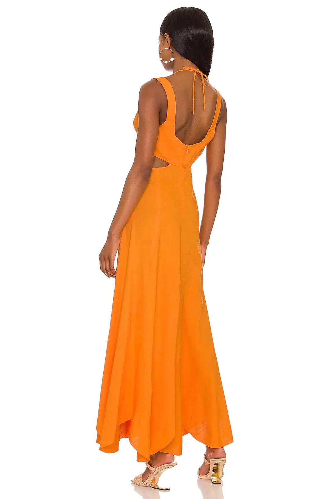 Cult Gaia Eileen Dress Apricot Orange Size XS for rent on The Volte - main image