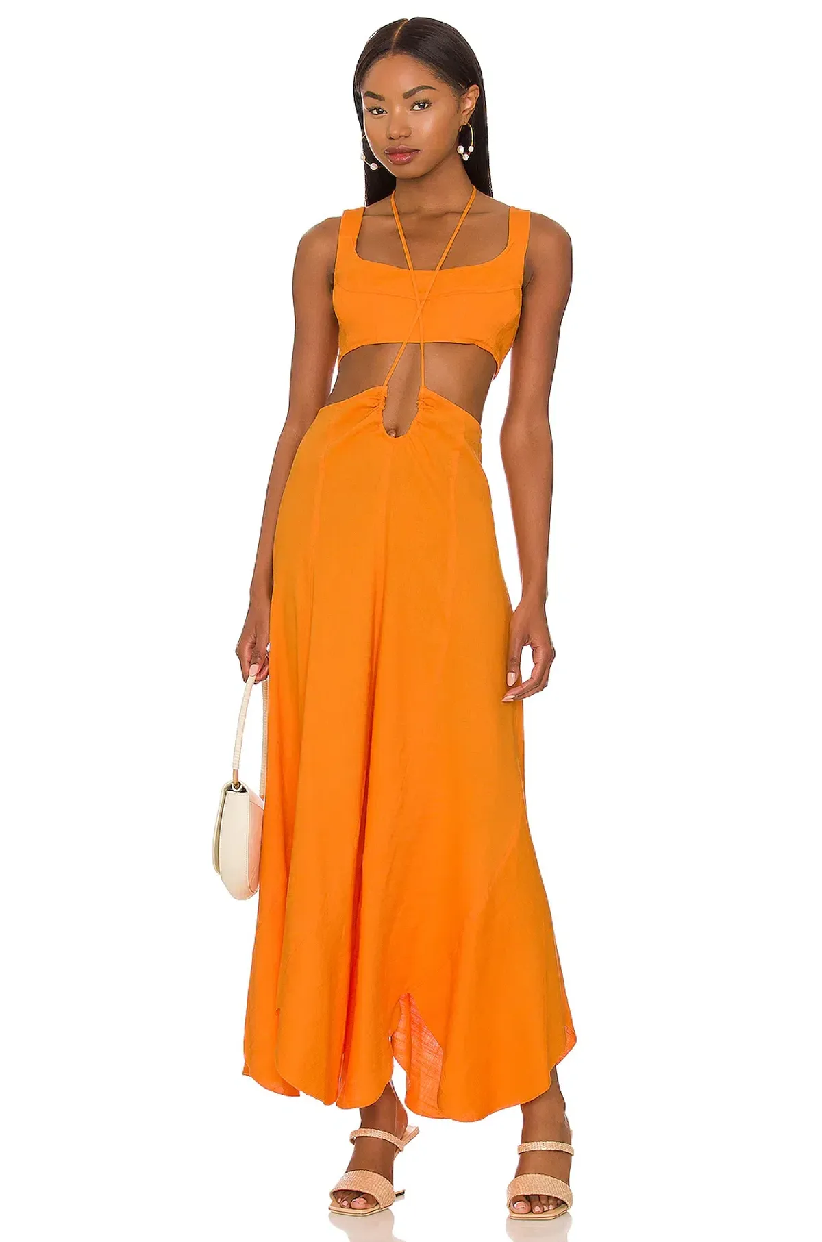 Cult Gaia Eileen Dress Apricot Orange Size XS for rent on The Volte - main image